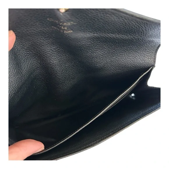 Louis Vuitton Black Monogram Empreinte Envelope Wallet – Noir EUC - Picture 6 of 11